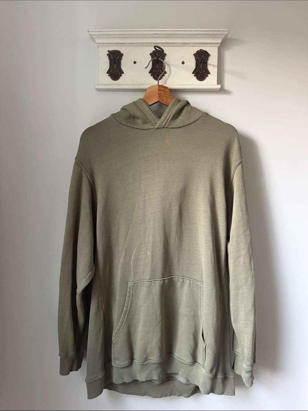 aerie Olive Green Pullover Hoodie Oversized Casual Hooded Sweater Medium
